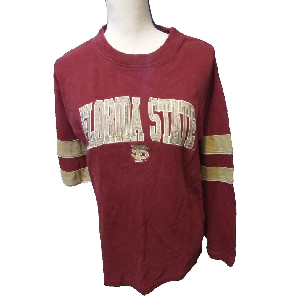 Florida State Seminoles T-Shirt Mens‎ Medium Red  Pro Edge FSU Long Sleeve